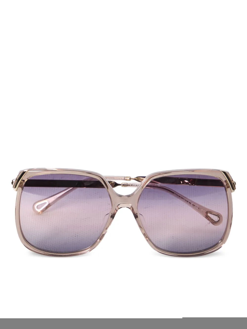 Chloé Square Sunglasses In Gold