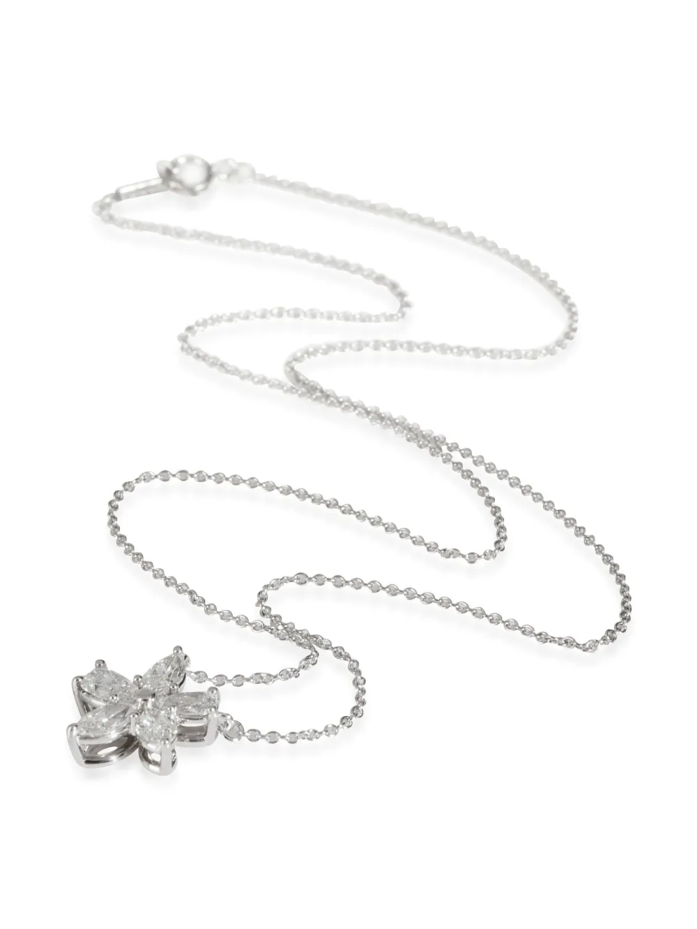Tiffany & Co. Pre-Owned platinum Victoria Mixed Cluster diamond necklace | Women | Image 2