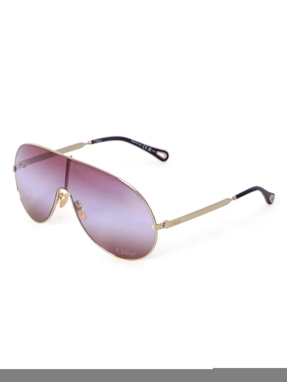 Chloé Ch0283s Metal Aviator Sunglass In Gold