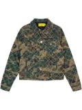 GUAPI Camo Embellished denim jacket - Brown