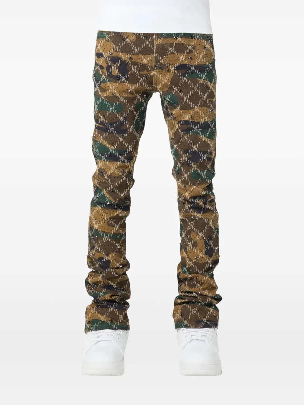 GUAPI Camo Embellished jeans - Bruin