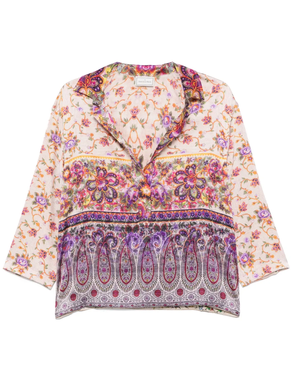 floral-print blouse