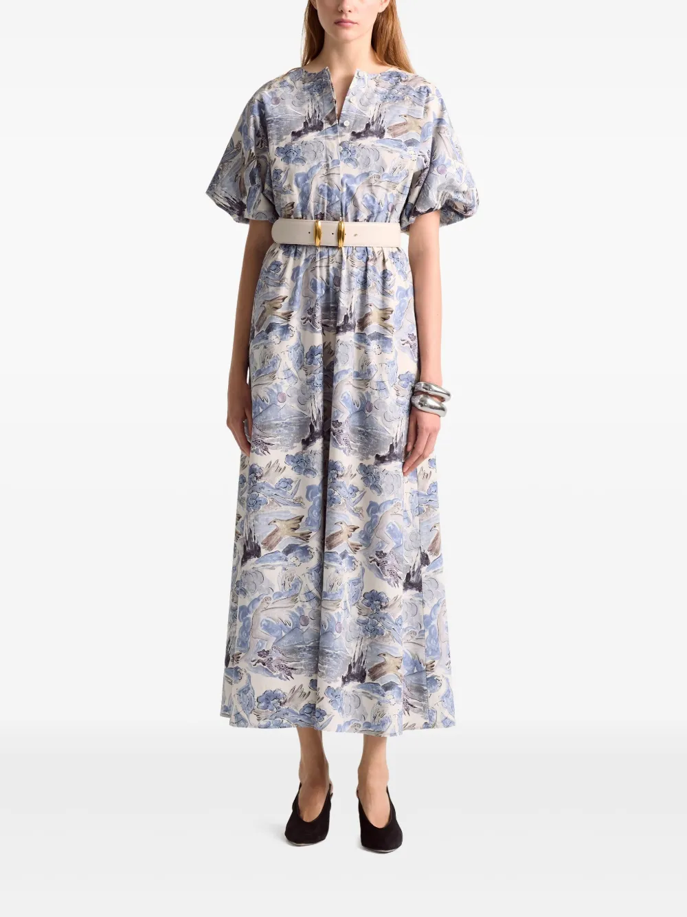 Altuzarra Midi-jurk Blauw