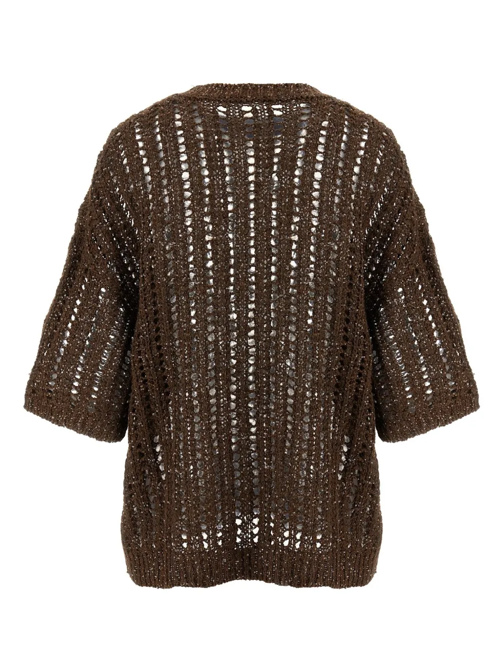 Brunello Cucinelli Rustic Dazzling Net jersey - Bruin