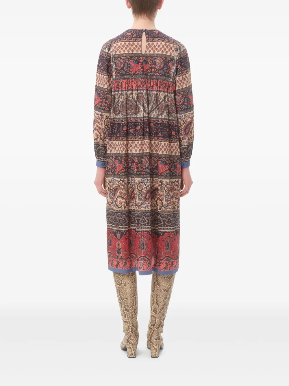 Valentino Garavani Voyage midi-jurk met print Blauw
