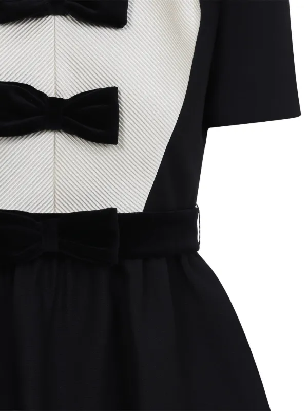 Valentino Garavani Crepe Couture リボンディテール ミニドレス
