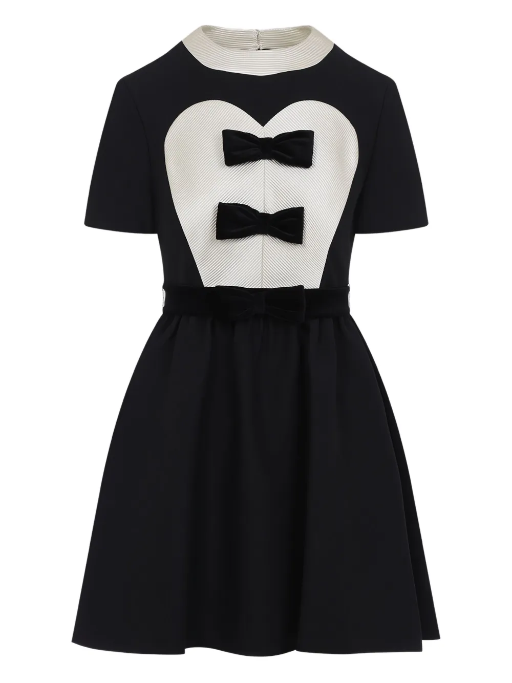 Valentino Garavani Crepe Couture mini-jurk met strikdetail Zwart