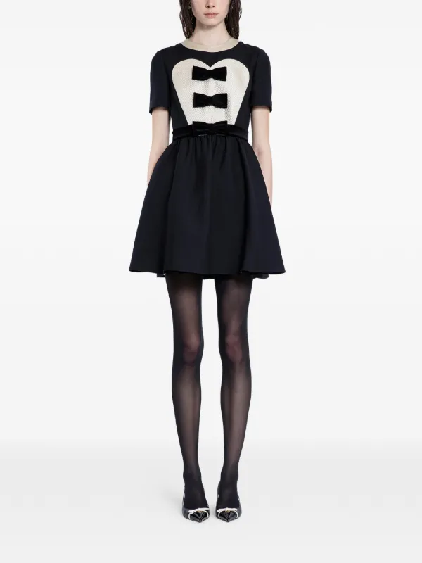 Valentino Garavani Crepe Couture bow-detail Mini Dress | Black | FARFETCH GE Valentino Garavani Crepe Couture bow-detail Mini Dress | Black | FARFETCH GE