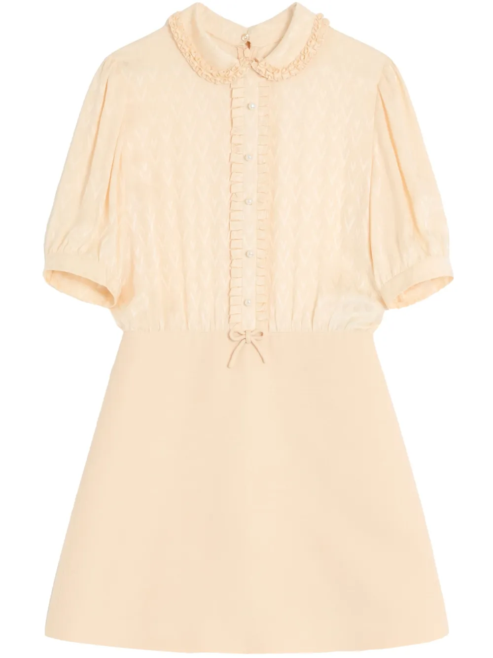 Valentino Women's Crepe Couture Short Dress In Neutrals