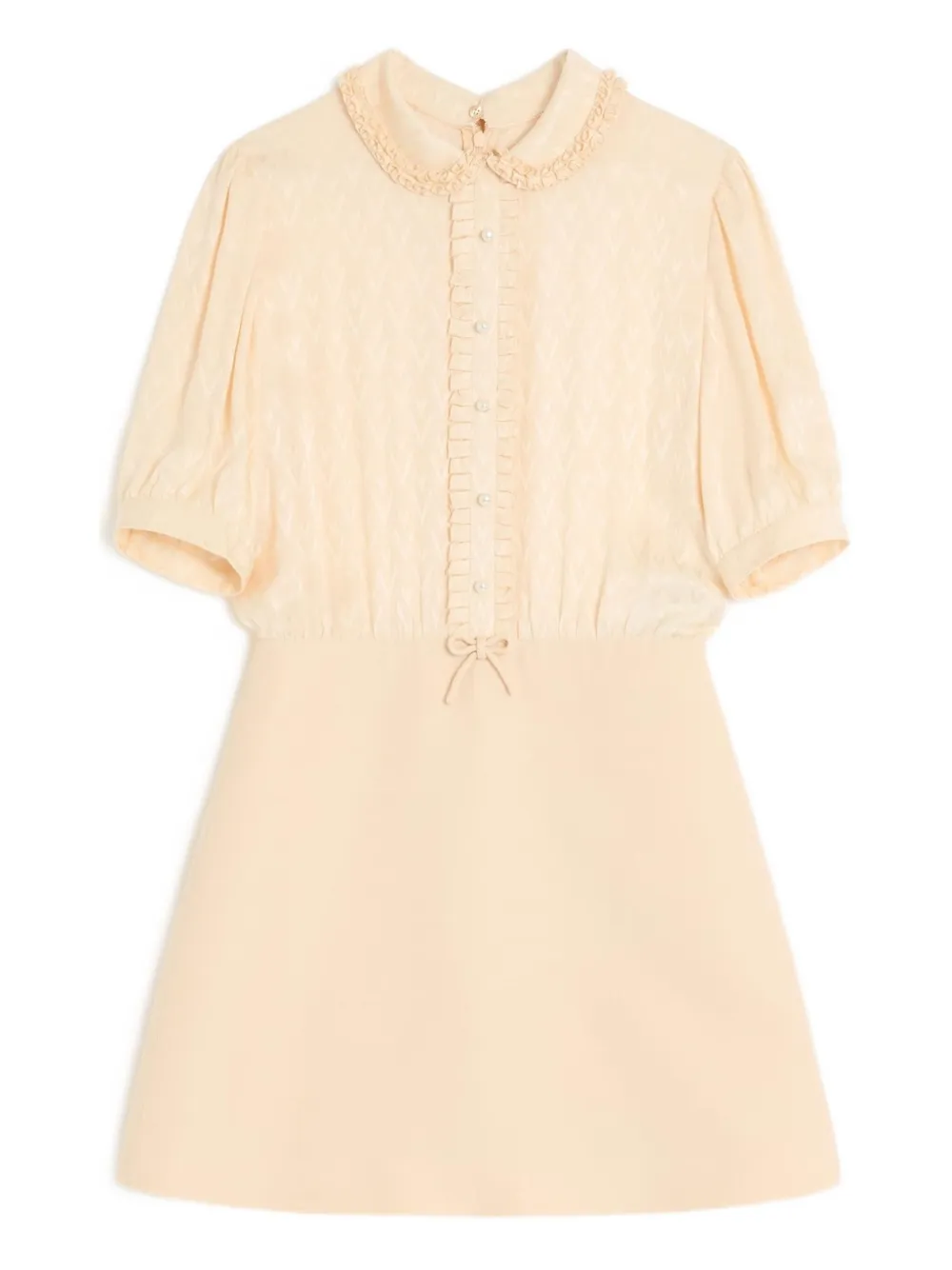 Valentino Garavani Mini-jurk van crêpe Beige
