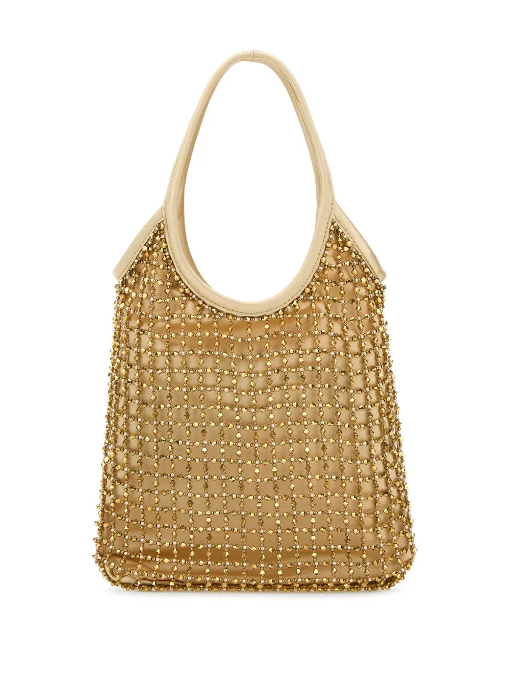 Miu Miu Shopper met logopatch - Goud