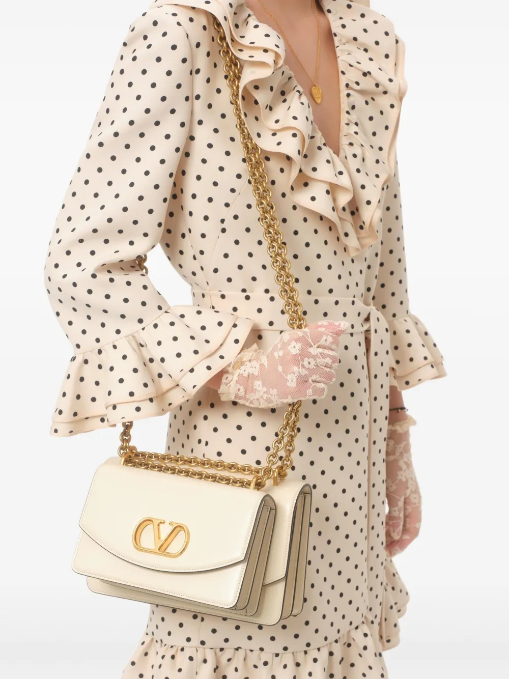 Valentino Garavani Plusdepois mini-jurk met print Beige