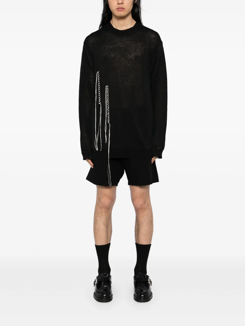 Yohji Yamamoto Bermuda shorts - Zwart