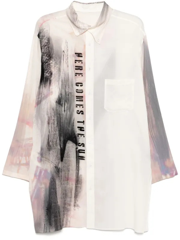 Yohji Yamamoto グラフィック シャツ | ニュートラル | FARFETCH JP