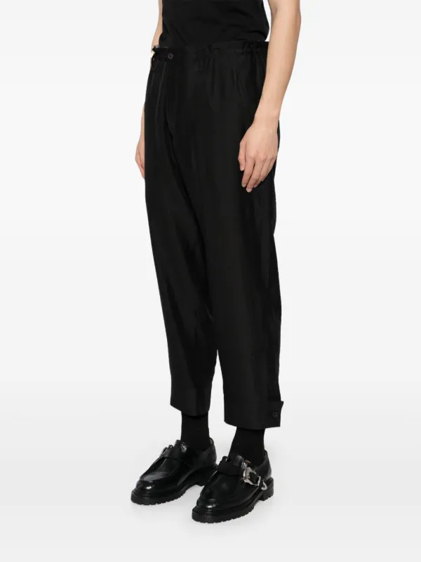 Yohji Yamamoto クロップドパンツ | ブラック | FARFETCH JP