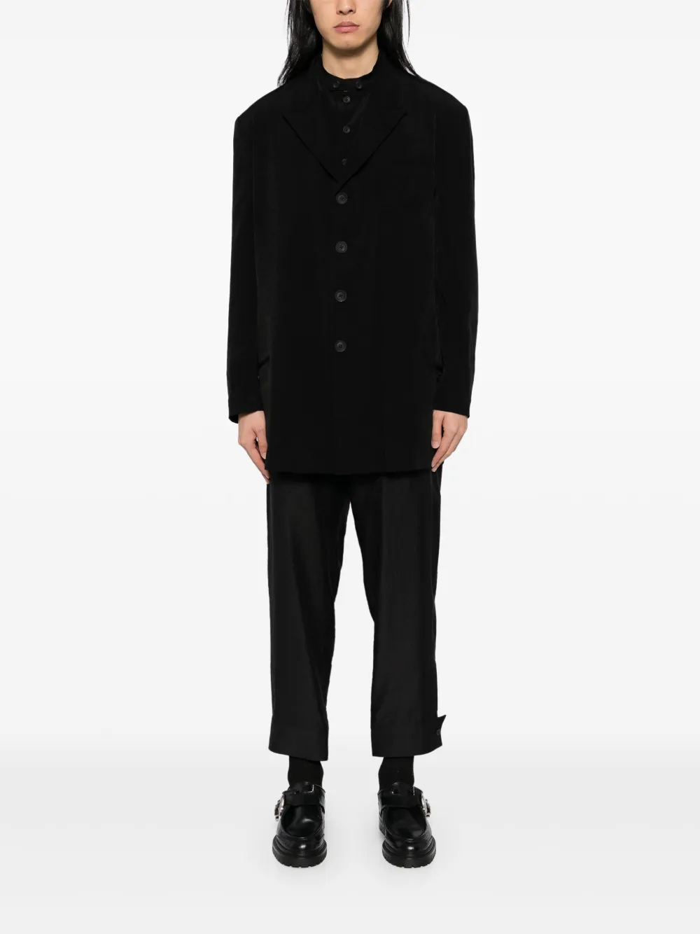 Yohji Yamamoto cropped trousers - Zwart