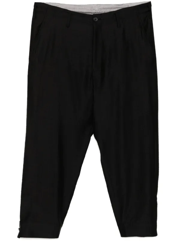 ヨウジヤマモト　クロップドパンツ Yohji Yamamoto クロップドパンツ | ブラック | FARFETCH JP