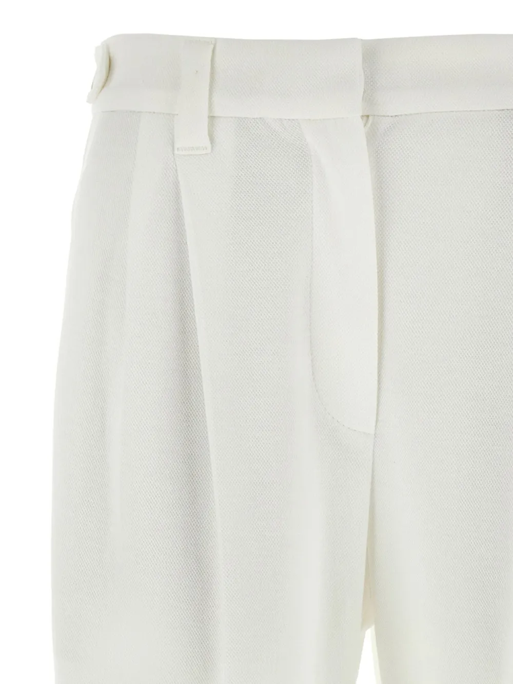 Brunello Cucinelli Piqué broek Wit