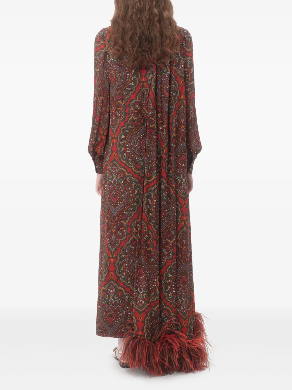 Valentino Garavani Midi-jurk met Voyage Imaginaire-print Rood