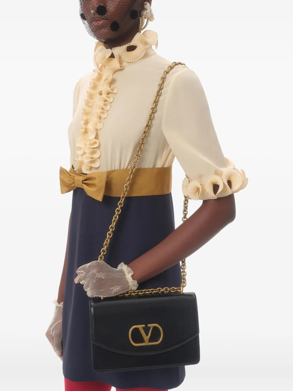 Valentino Garavani Crêpe de chine jurk Blauw