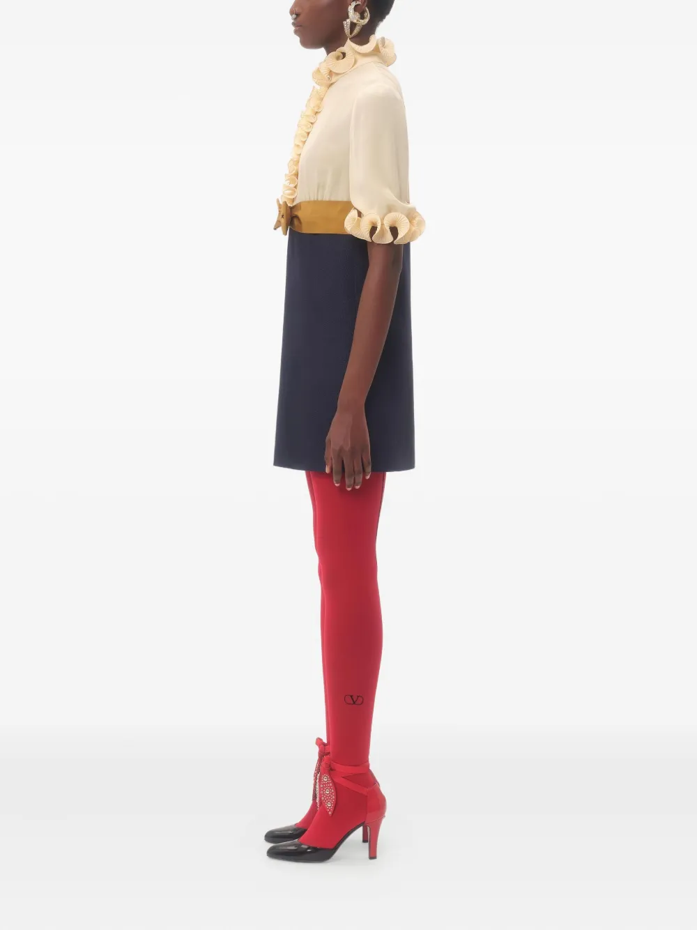 Valentino Garavani Crêpe de chine jurk Blauw