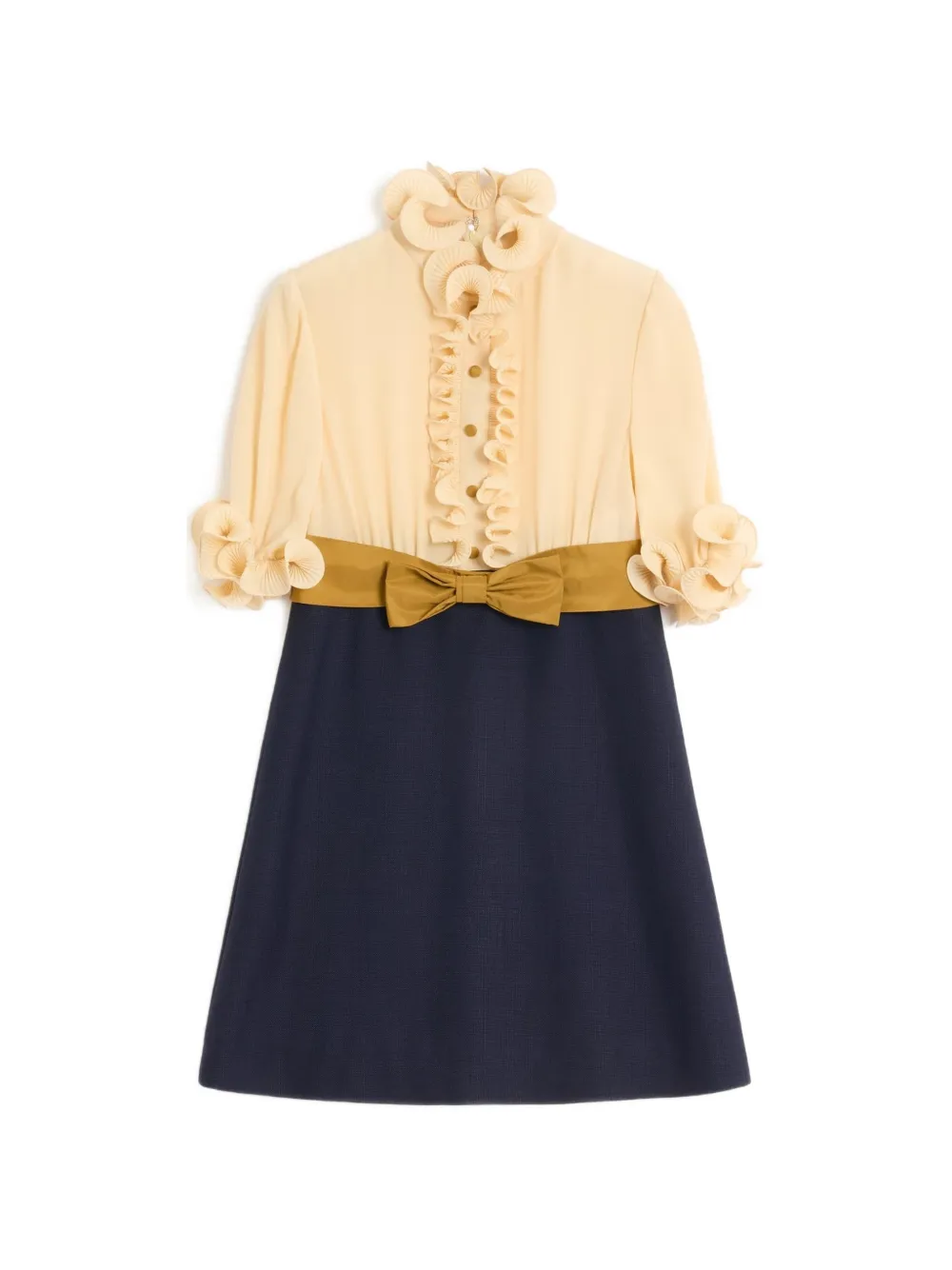 Valentino Garavani Abito corto in crêpe de chine - Blu