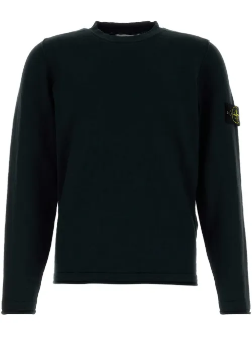 Pull nervuré à patch logo - Stone Island - Modalova