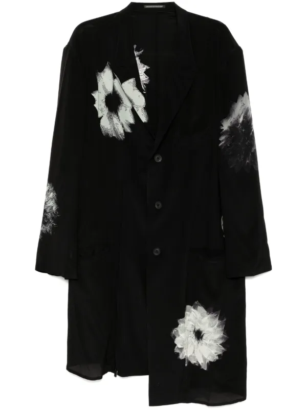 Yohji Yamamoto フローラル ジャケット | ブラック | FARFETCH JP