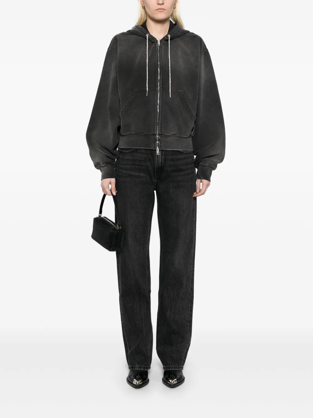 Alexander Wang Hoodie met rits - Grijs