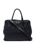 Miu Miu Pre-Owned matelassé two-way handbag - Black