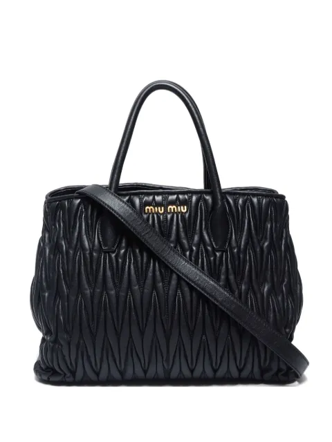 Miu Miu Pre-Owned sac à main à design matelassé