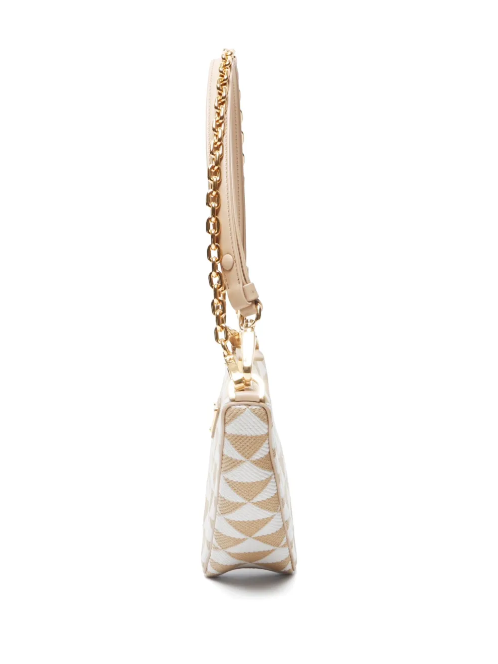 Pre-owned Prada 2024 Triangle Shoulder Bag In Neutrals