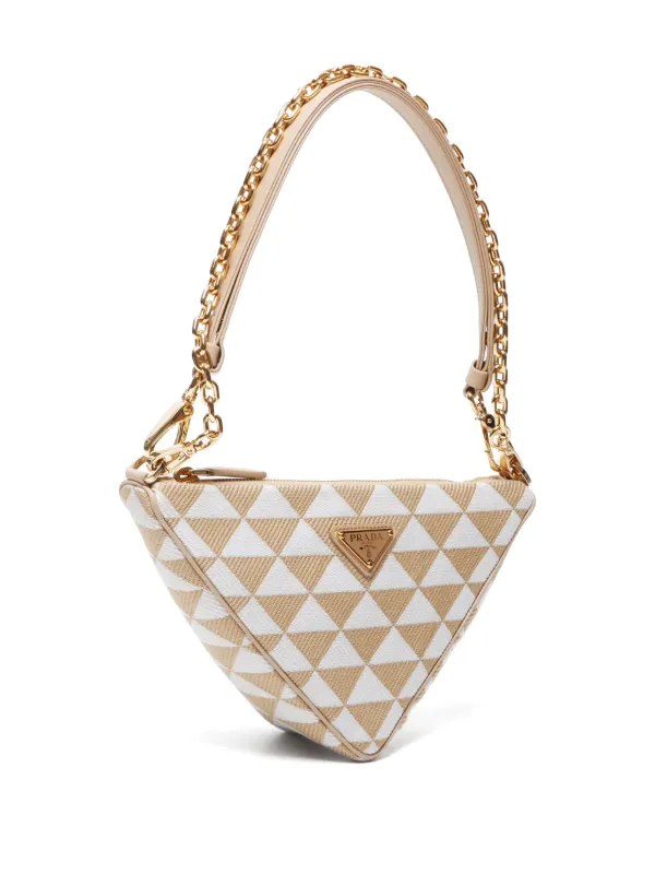 Prada Pre-Owned 2024 Triangle Shoulder Bag | Neutrals | FARFETCH