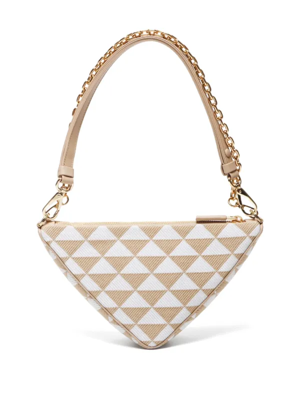 Prada Pre-Owned 2024 Triangle Shoulder Bag | Neutrals | FARFETCH