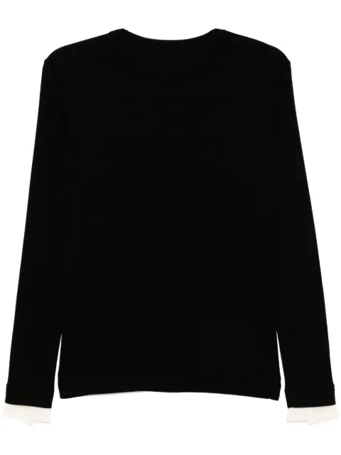 Y's gauze doubled cuff T-shirt