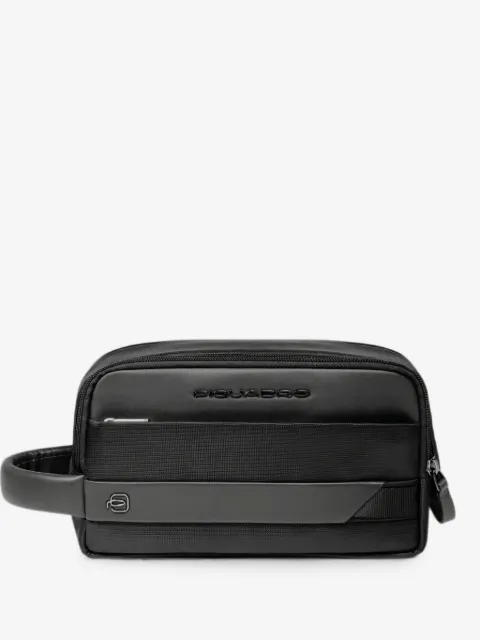 PIQUADRO logo-plaque wash bag