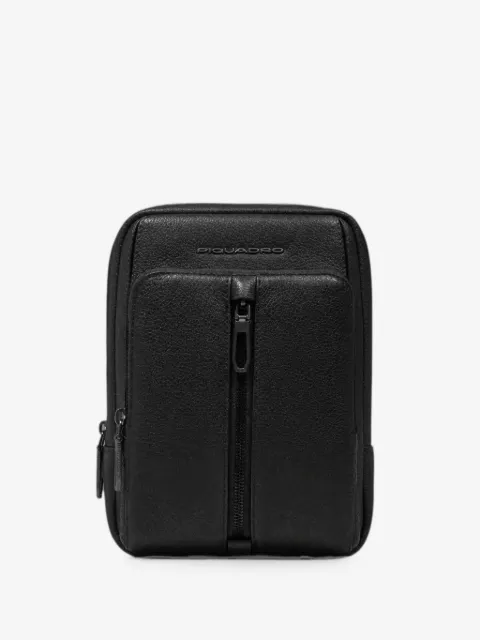 PIQUADRO sac à dos en cuir à fini grainé