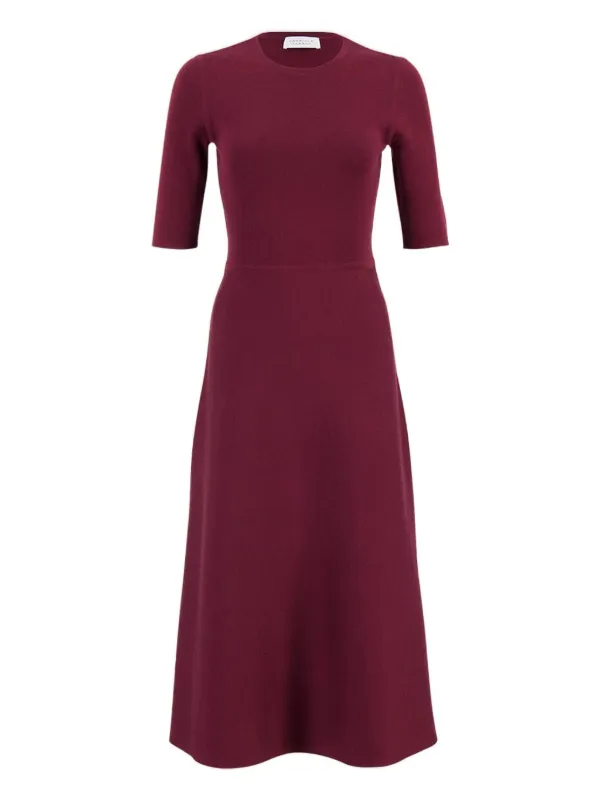 gabriela hearst red dress Nesta Dress in Scarlet Red Sea Island Cotton Lace Gabriela Hearst