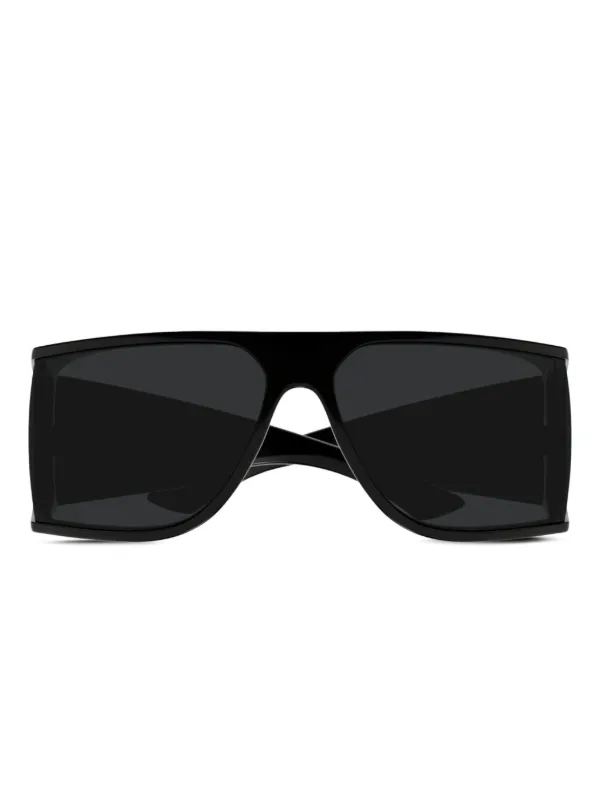 Saint Laurent Eyewear Injection シールドサングラス | ブラック