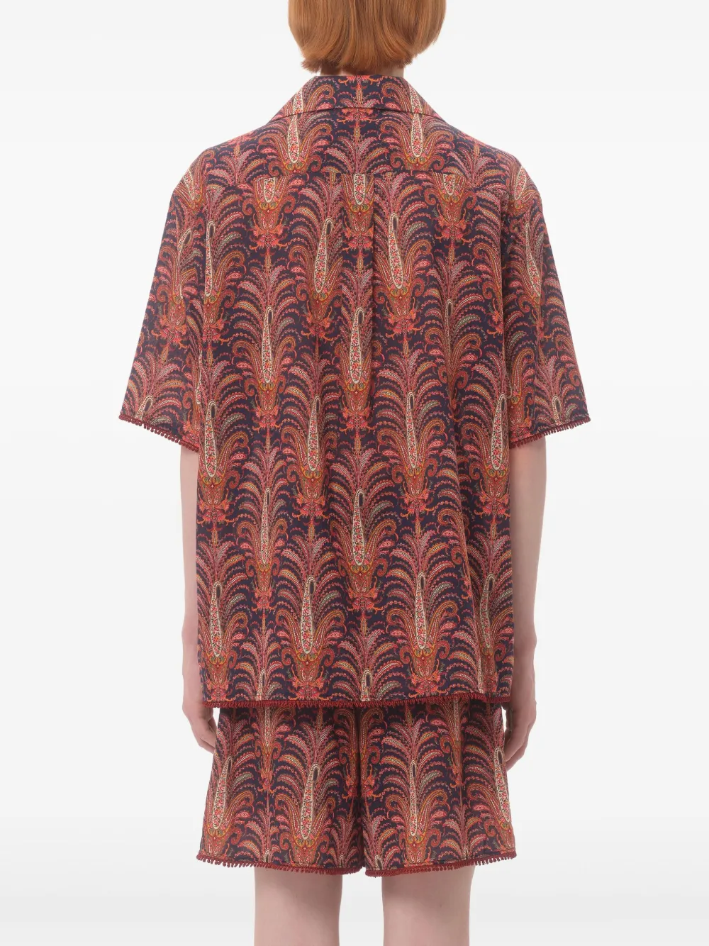 Valentino Garavani Bowlingshirt met Voyage Imaginaire-print Rood