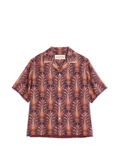 Valentino Garavani camisa bowling con estampado Voyage Imaginaire