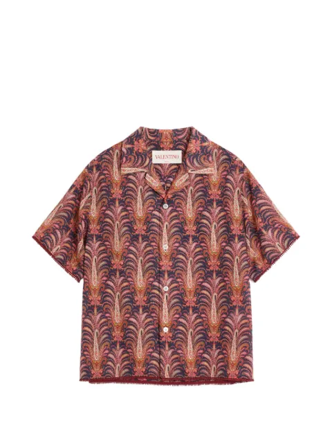 Valentino Garavani camisa bowling con estampado Voyage Imaginaire