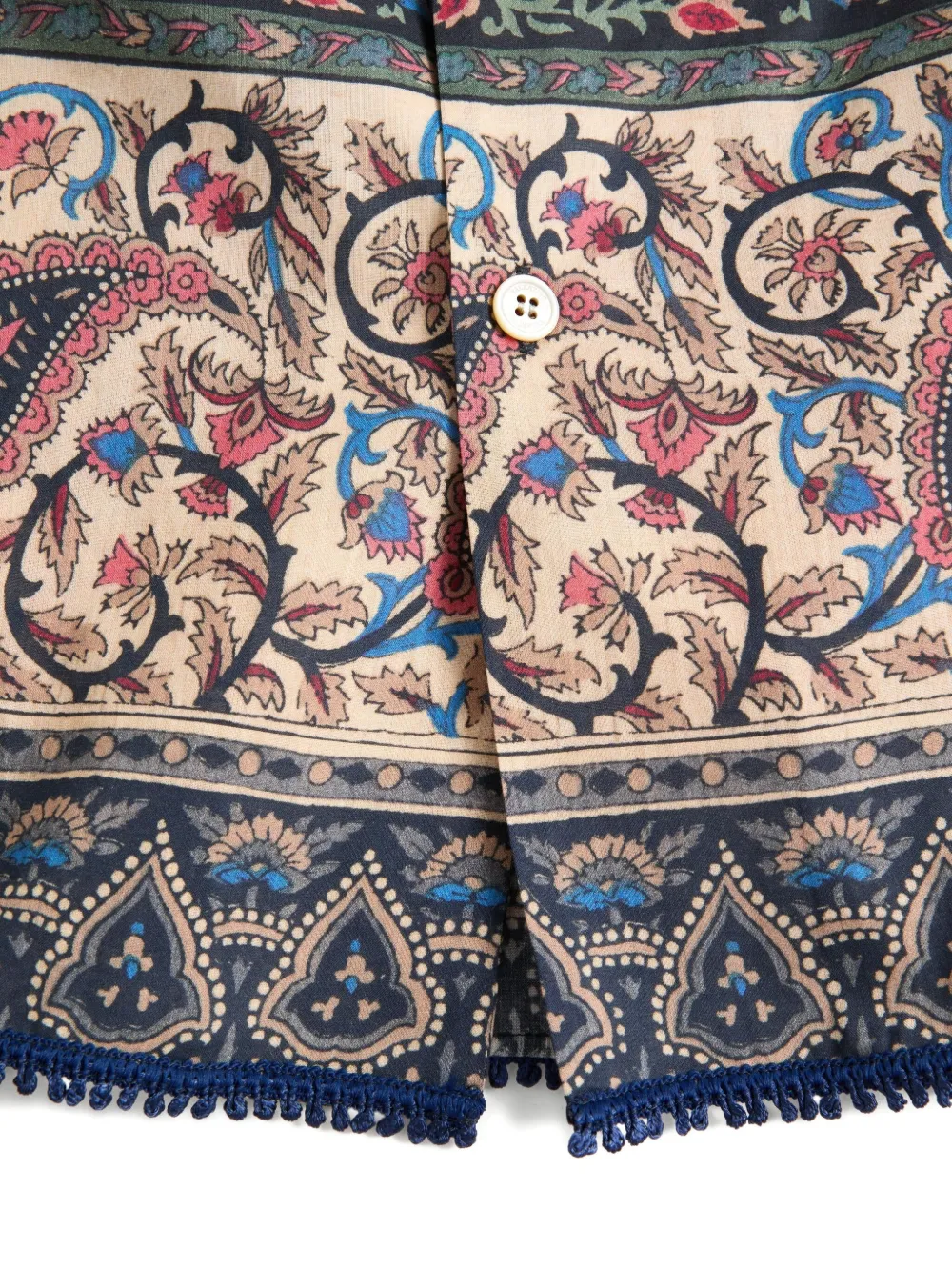 Valentino Garavani Bowlingshirt met Voyage Imaginaire-print Blauw