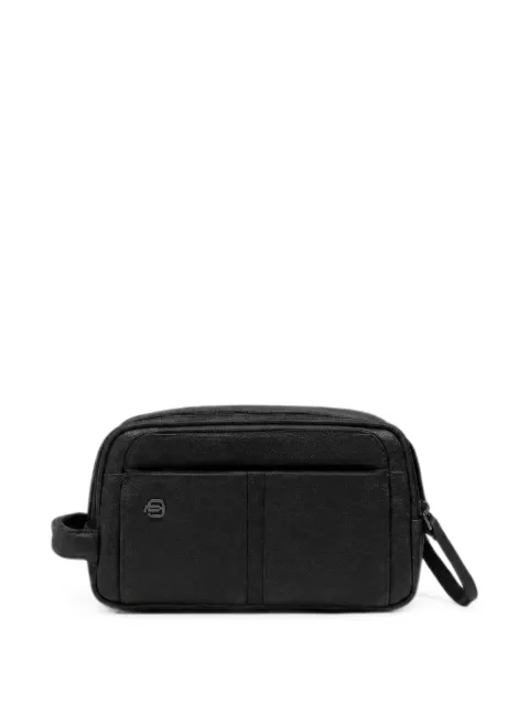 PIQUADRO logo-plaque wash bag