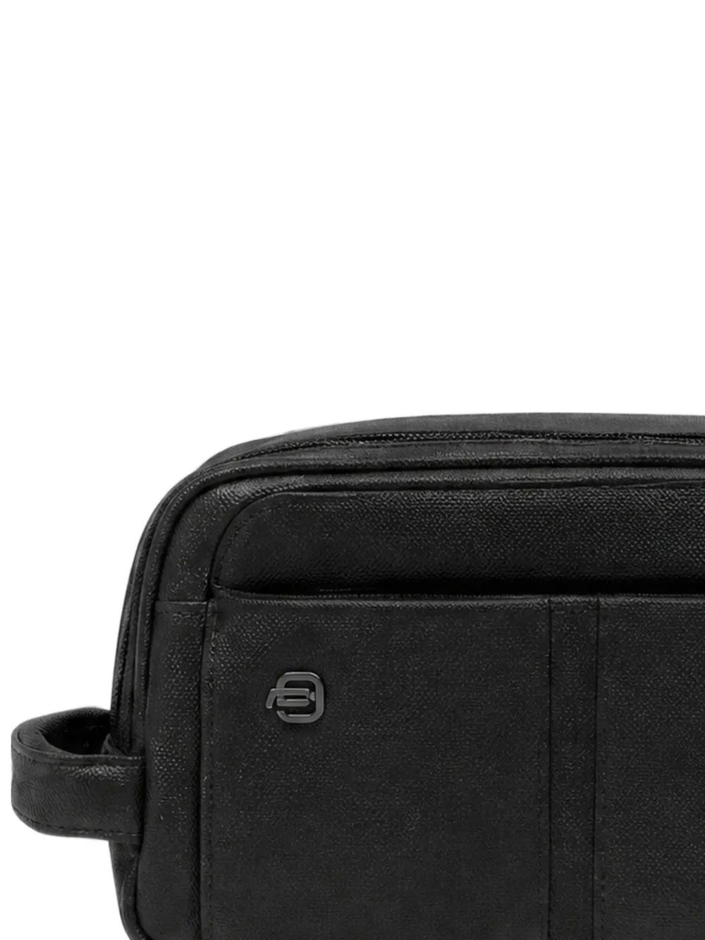 PIQUADRO Toilettas met logoplakkaat Zwart