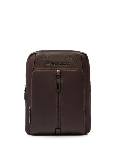 PIQUADRO mochila texturizada con placa del logo