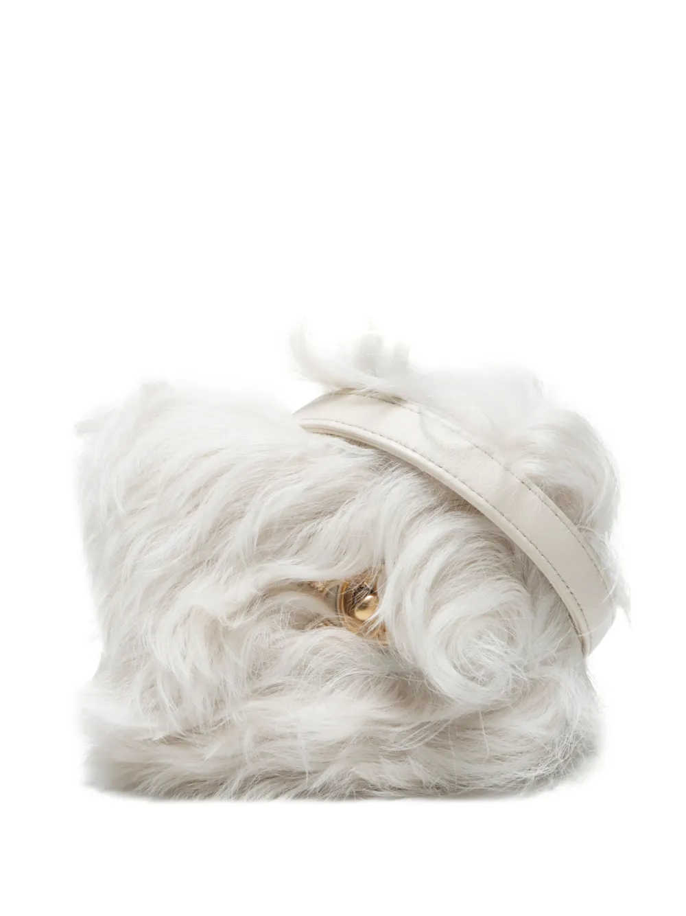 CHANEL Pre-Owned 2023 mini faux-fur flap shoulder bag | White | Image 1