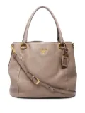 Prada Pre-Owned 2000s logo-plaque two-way handbag - Neutrals