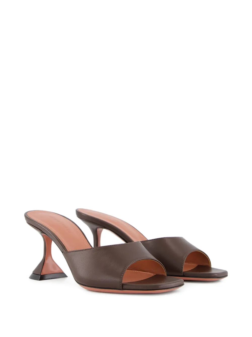 Amina Muaddi Lupita open-toe sculptural-heel sandals Brown