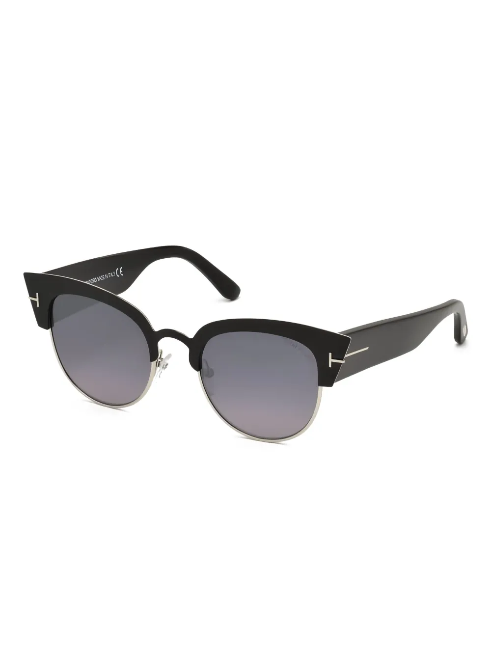 TOM FORD Eyewear ラウンドフレーム サングラス - ブラック TOM FORD Eyewear ラウンドフレーム サングラス - ブラック
